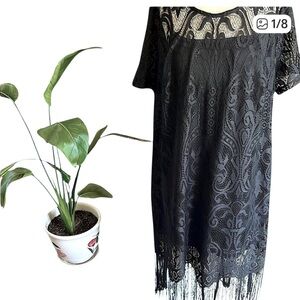Black Lace Coverup Size Women’s XXL-3XL Shein